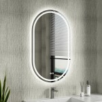 Erga Lyra, oválné LED zrcadlo 60x100cm, 3 barvy světla, přední a zadní osvětlení, vyhřívací podložka proti zapaření, ERG-V01-Lyra-6010-CL ERG-V01-LYRA-6010-CL