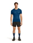 Pánské merino triko s krátkým rukávem ICEBREAKER Mens 75 Cool-Lite Featherlight SS Crewe, Atlantis velikost: S