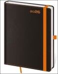 Diář 2026 týdenní A5 Black Orange s poutkem