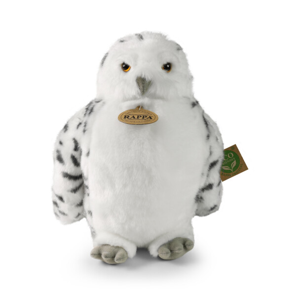 Plyšový pták sova/sovice sněžná s otáčející hlavou 28 cm, ECO-FRIENDLY