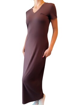 Dámské šaty Guess CHARA V6YK02 hnědé