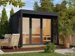 Finská sauna – KARIBU ARES 3 (antracit / antracit)