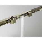 MEXEN/S - Exo sprchový kout, posuvné dveře 155 x 80, transparent, zlato 8151-155-080-50-00