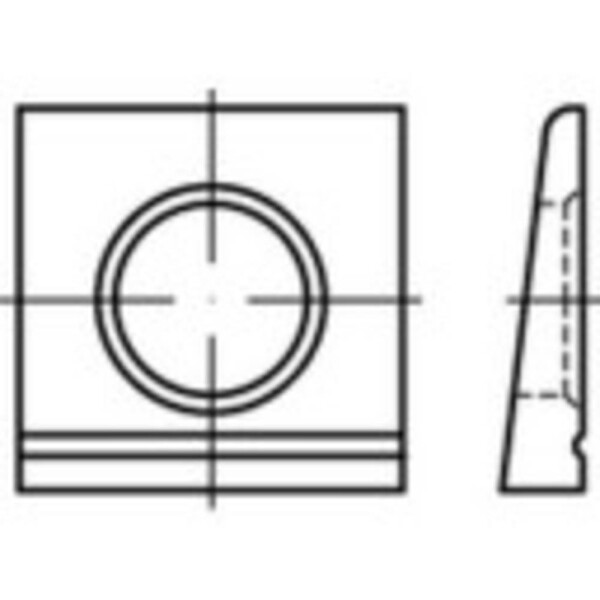 Podložka klínová 21 mm ocel pozinkováno žárem 50 ks TOOLCRAFT 139579