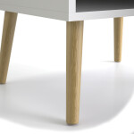 Retro konferenční stolek Oslo 75384 bílý/struktura dubu
