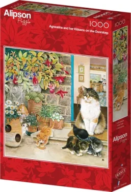 ALIPSON Čtvercové puzzle Agneatha a její koťata na zápraží
