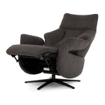 Relaxační křeslo, elektrické zabudované ovládání, hnědá, látka, TV-B3973 BR2