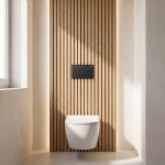 REA - Podomítkový Instalační Set Slim 024N pro WC s Tlačítkem T Black Matt KPL-E1056