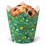 Dortisimo Košíčky na muffiny Tulip zelené s vánočními motivy (12 ks)