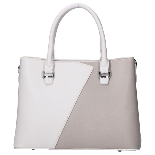 Moderní dámská koženková kabelka do ruky Lynette, béžová