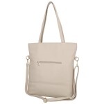 Elegantní dámská koženková kabelka na rameno Trixie, béžová