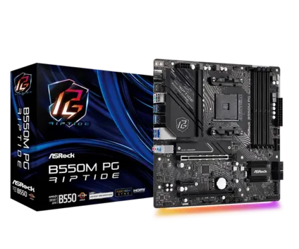 ASRock B550M PG Riptide / B550M / AM4 / 4x DDR4 / PCIEx16 / 1x 2.5GLAN / mATX (90-MXBI90-A0UAYZ)