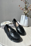 Dámské kožené mokasíny s ozdobou Černé S.Barski LR339 38