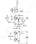 GROHE - Essence Vanová baterie s příslušenstvím, chrom 33628001