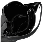 Módní dámská koženková kabelka na rameno Aminta, černá