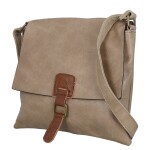 Trendy dámská koženková crossbody kabelka Mitta, béžová