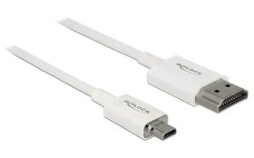 Delock HDMI-A - HDMI Micro-D 1 m / HDMI kabel / High Speed s Ethernetem / 3D / 4K / Slim (85149)