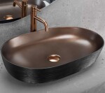 REA - Keramické umyvadlo na desku CLEO 61 Copper Bush / Black REA-U6383