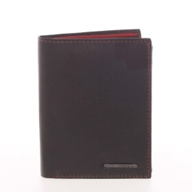 Módní barevná pánská kožená peněženka Giacomo černá/červená