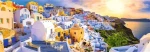 Trefl - Puzzle - Panoramatické puzzle Západ slunce na Santorini, Řecko