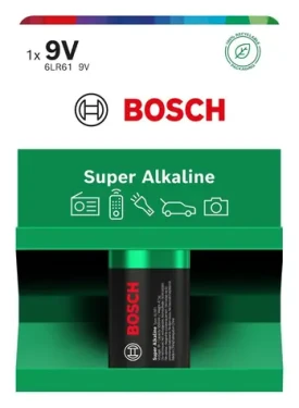 Bosch 6LR61SA1B/00 Super Alkaline 9V / Alkalická baterie / 6LR61 / 1 ks (8594162800216)
