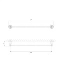 OMNIRES - ART LINE držák ručníků, 65 cm měď retro /ORB/ AL53216ORB