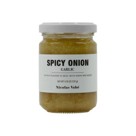 Nicolas Vahé Pikantní mletá cibule a česnek 135 g, žlutá barva, bílá barva, sklo