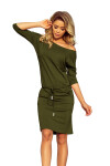 Dámské šaty 13-104 - NUMOCO khaki XL