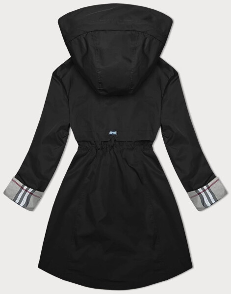 Černá bunda parka s ozdobnou podšívkou BH Forever (BH-2401) odstíny černé XL (42)