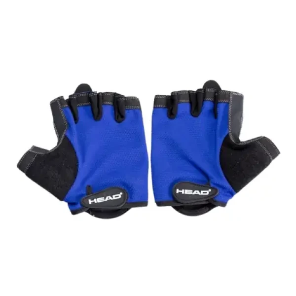 HEAD Fitness rukavice XL černo-modrá / bezprstá / polstrovaná dlaň / nastavitelné zapínání (HA105-XL)