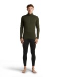 Pánské merino triko dlouhý rukáv, 1/2 zip ICEBREAKER Mens 260 Tech LS Half Zip, Dark Loden velikost: L