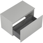 MEXEN/S - Rivel koupelnová skříňka pod umyvadlo 80 cm s deskou, 1 šuplík, reliéf , šedá mat 91A20-08047-1-BFC62