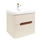 Koupelnová skříňka s umyvadlem a baterií SAT Fusion 57,5x53x45 cm pískově béžová mat SATFUSION260BEUBA SATFUSION260BEUBA