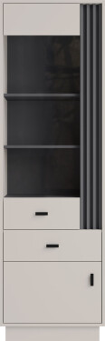 Vitrína AllMo AL3 Barva korpusu + barva dveří: Kašmír + Antracit
