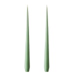 Ester & erik Svíčka Taper 32 cm – 66 Eucalyptus – set 2 ks, zelená barva, vosk