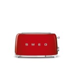 Smeg TSF02RDEU, toustovač / topinkovač, 4 toasty, 6 úrovní opékání, zásuvka na drobky, styl. 50. let, červený