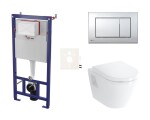 Cenově zvýhodněný závěsný WC set SAT do lehkých stěn / předstěnová montáž + WC VitrA Integra SIKOSSINTSC21K SIKOSSINTSC21K