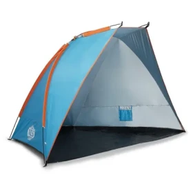 NILS Camp NC8030 modrý-oranžový / Plážový stan / 260 x 120 x 120 cm (5907695546286)