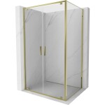 MEXEN/S - Exo sprchový kout dveře křídlové 100 x 85, transparent, zlato 8182-100-085-50-00