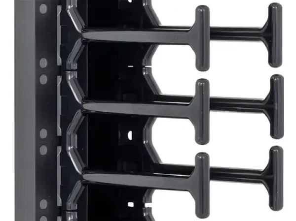 Triton RAB-VP-H42-X2 černá / Vyvazovací panel / dvouřadý hřeben / 42U / trn 12 cm (RAB-VP-H42-X2)