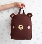 A Little Lovely Company Dětský batoh Bear 5,5 l, hnědá barva, textil