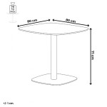 Stůl jídelní, deska MDF, dekor dub, černý kov