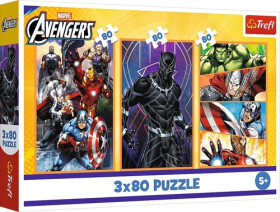 Puzzle Marvel Avengers: Dny plné akce 3x80 dílků