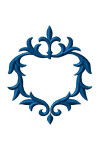 Rámeček k výšivce monogramu Erb jednoduchý Listy