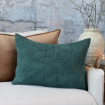 Chic Antique Prošívaný povlak na polštář Aix Forest Green 40 × 60 cm, zelená barva, textil
