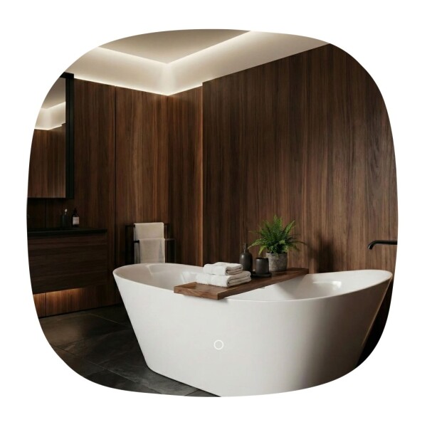 REA - Zrcadlo LED 70x70cm TOP HOM-01519