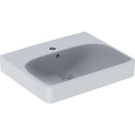 GEBERIT - Smyle Square Umyvadlo 50x41 cm, s přepadem, otvor pro baterii, bílá 500.256.01.1