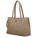 Módní dámská koženková kabelka na rameno Coveri Temari, taupe