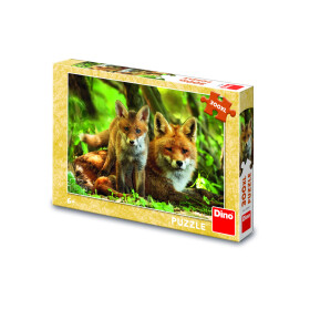 Puzzle Liška s mláďátkem 300 XL dílků - Deltim