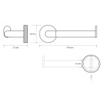 SAPHO - LARISSA držák toaletního papíru, černá/zlato mat WS026BG
